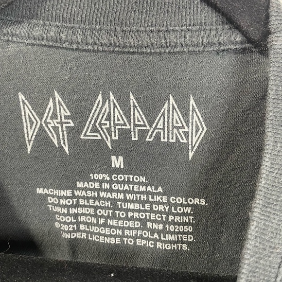 Def Leppard Band Black Tee Shirt Medium Women’s - Picture 3 of 7